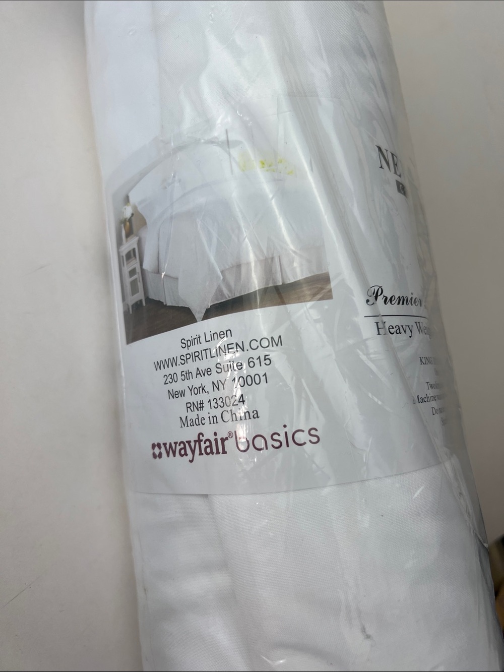 Spirit Linen Wayfair Basics White King microfiber Duvet Set with Shams
